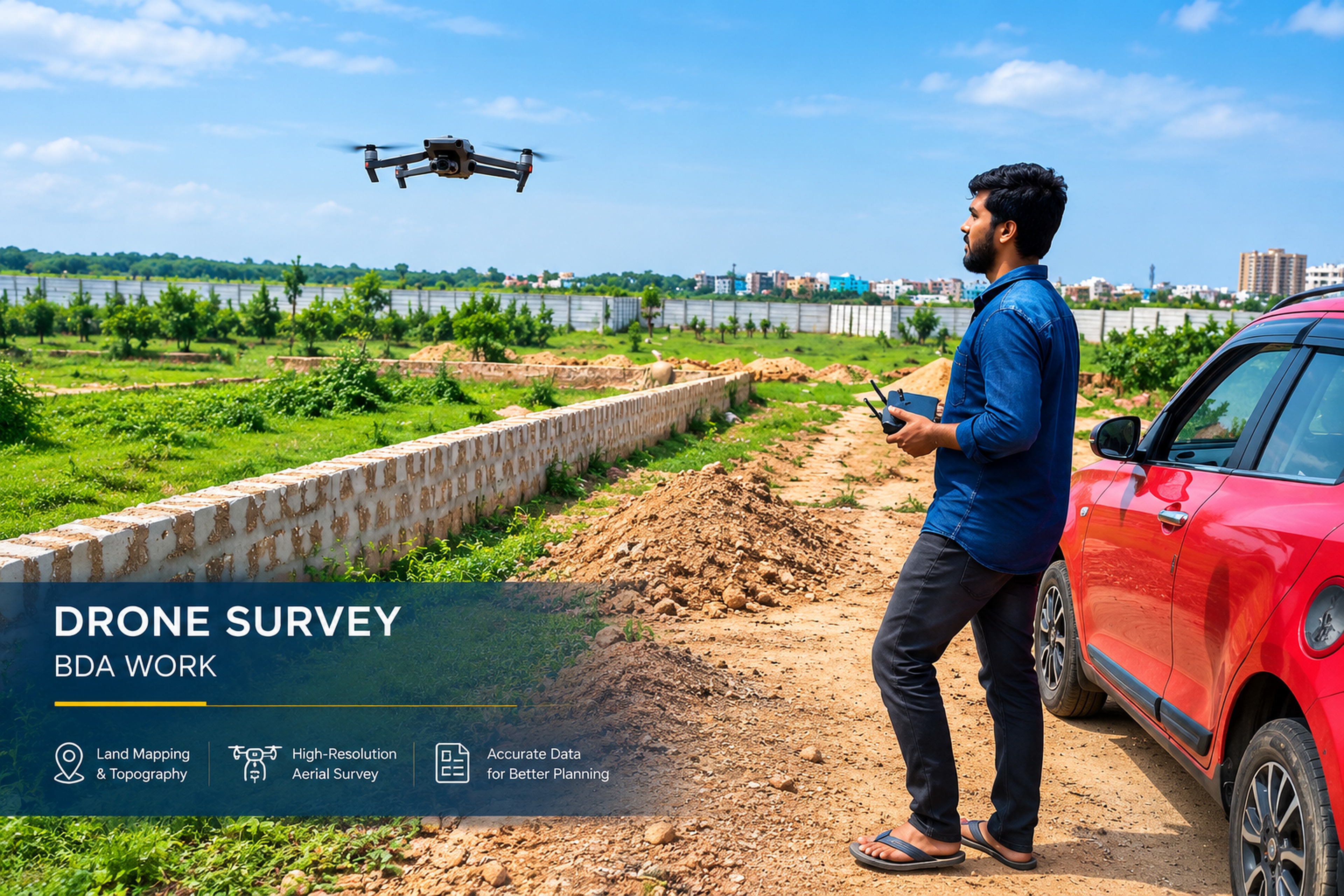 Drone survey field work for BDA assignment